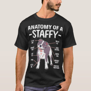 T-shirt Anatomie D'Un Staffordshire Staffy Bull Terrier T-