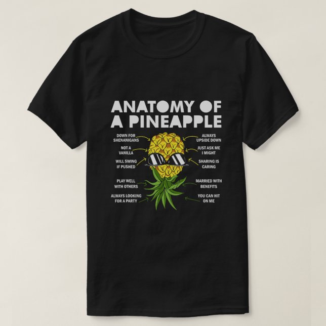 T-shirt Anatomie D'Un Swinger D'Ananas Drôle À L'HiverPi (Design devant)