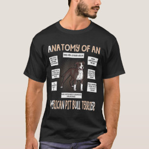 T-shirt Anatomie D'Un Taureau Américain Terrier Chiot-Nouv
