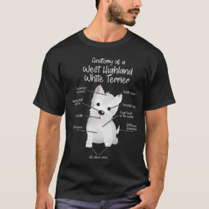 T-shirt Anatomie d'un Terrier blanc West Highland Westie
