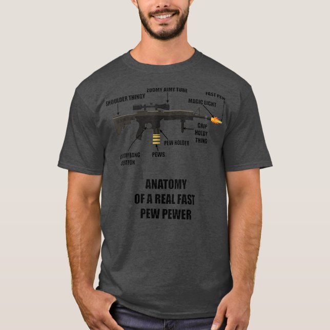 T-shirt Anatomie d'un vrai pistolet à mâcher rapide (Devant)