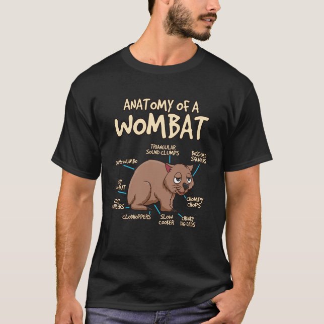 T-shirt Anatomie D'Un Wombat (Devant)