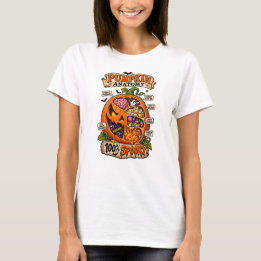 T-shirt Anatomie d'une Citrouille d'Halloween Drôle 100% E