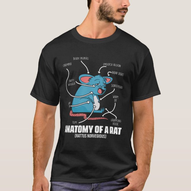 T-shirt Anatomie d'une définition de rat pour rongeur de s (Devant)