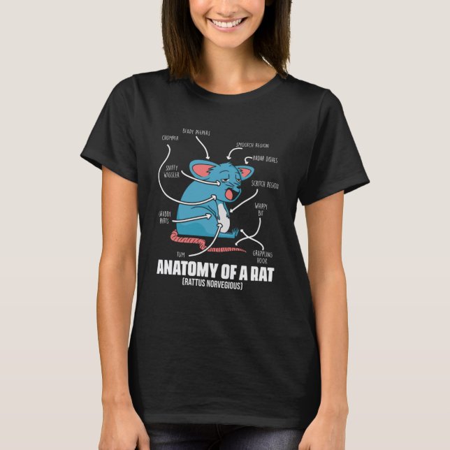 T-shirt Anatomie d'une définition de rat pour rongeur de s (Devant)