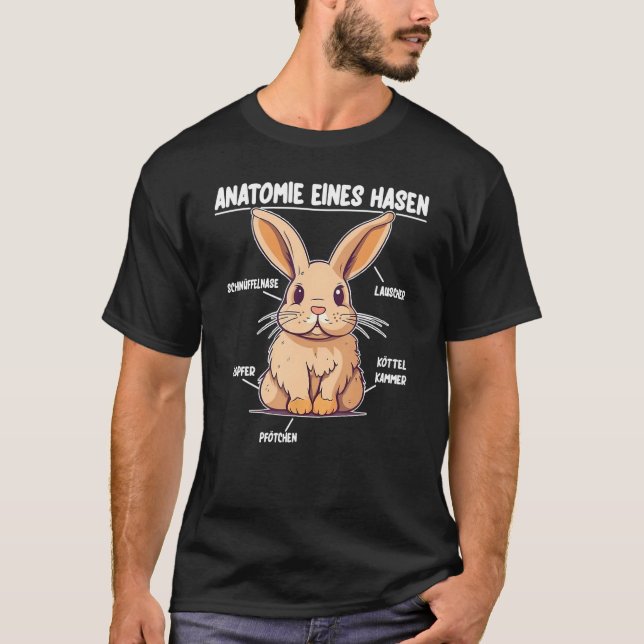 T-shirt Anatomie d'une explication lapin lapin (Devant)