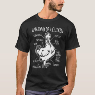 T-shirt Anatomie D'Une Ferme De Poulet De Poulets