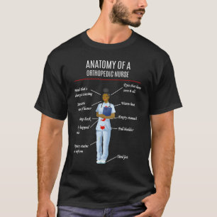 T-SHIRT ANATOMIE D'UNE INFIRMIÈRE ORTHOPÉDIQUE