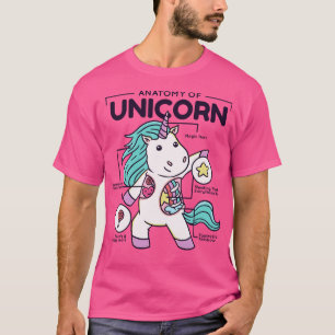 T-shirt Anatomie d'une licorne mignonne Unicorne pour enfa