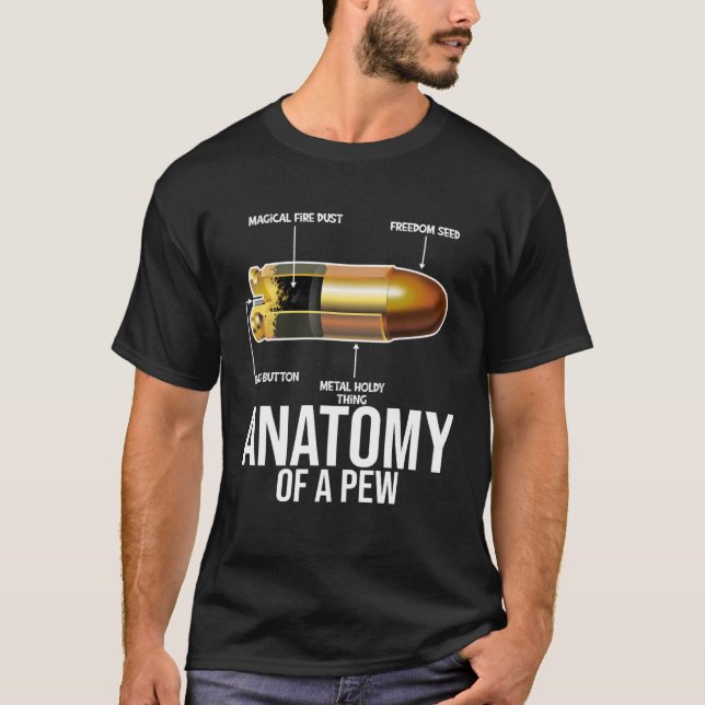 T-shirt Anatomie d'une Pew Sécurité et protection présent (Devant)