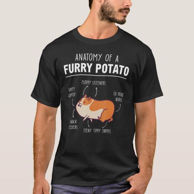 T-shirt Anatomie D'Une Pomme De Terre Furie Pour Le Cochon (Devant)