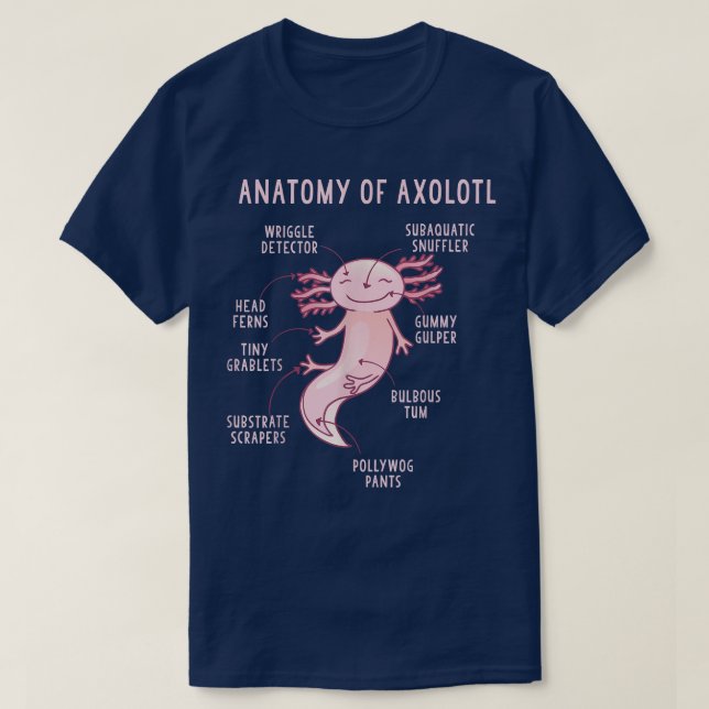 T-shirt Anatomie d'une science Axolotl d'un Axolotl 89 (Design devant)