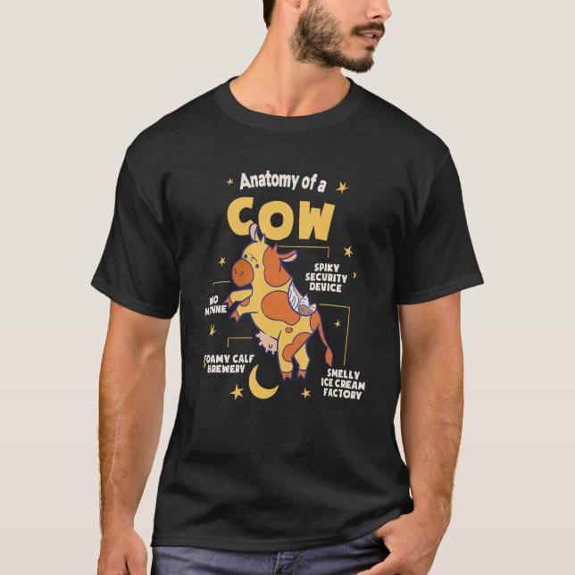 T-shirt Anatomie d'une vache (Devant)