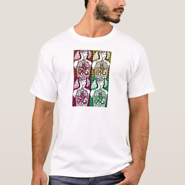T-shirt Anatomie humaine d'art de bruit par Katie Pfeiffer (Devant)