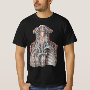 T-shirt Anatomie humaine vintage de la gorge, du cou, de l