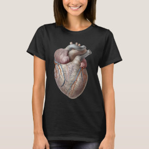 T-shirt Anatomie humaine vintage Organes cardiaques en san