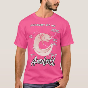 T-shirt Anatomie Mignonne D'Un Axolotl Funny Salamande Mex