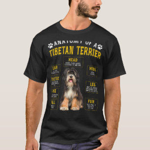 T-shirt Anatomie Tibétaine Terrier Pour Femmes Hommes