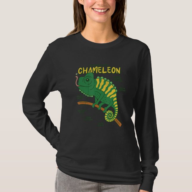 T-shirt Anatomy of a Chameleon Lizard Retilien (Devant)