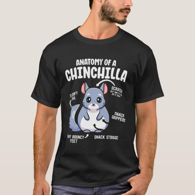 T-shirt Anatomy Of A Chinchilla Animals  Educational Men W (Devant)