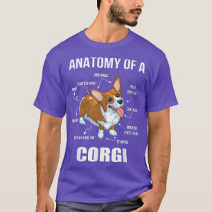 T-shirt Anatomy of a Corgi Funny Dog 