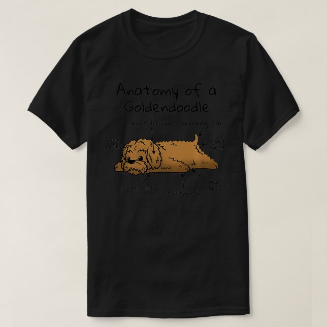 T-shirt Anatomy Of A Goldendoodle Dog Premium  (Design devant)