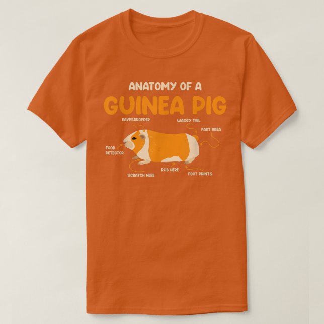 T-shirt Anatomy of a Guinea Pig Funny Furry Potato Lover  (Design devant)