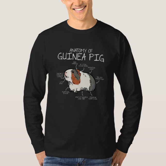 T-shirt Anatomy Of A Guinea Pig Graphic Owner Pet Cavy Ani (Devant)