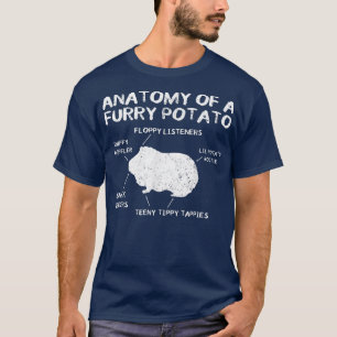 T-shirt Anatomy Of A Guinée Pig Funny Furry Potato Pet Gif