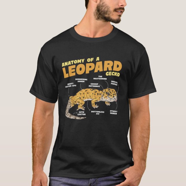 T-shirt Anatomy of A Leopard Gecko Lizard (Devant)