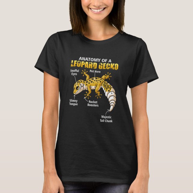 T-shirt Anatomy Of A Leopard Gecko  Lizard Animal Reptile (Devant)