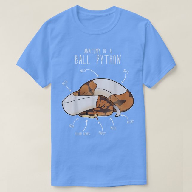 T-shirt Anatomy of a Piebald Ball Python Snake Lover Gift  (Design devant)
