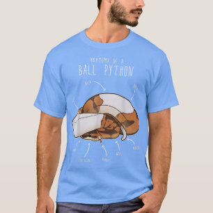 T-shirt Anatomy of a Piebald Ball Python Snake Lover Gift