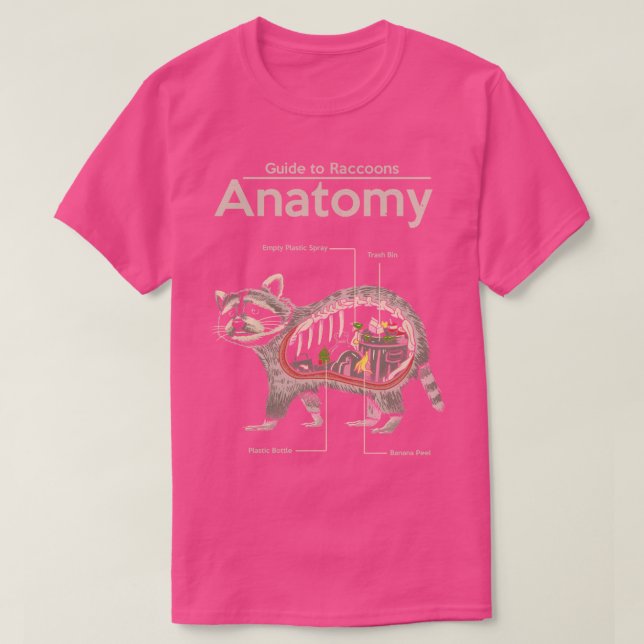 T-shirt Anatomy of a Raccoon  (Design devant)