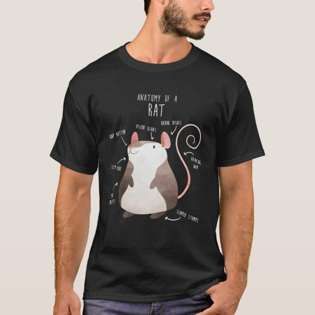 T-shirt Anatomy of a Rat Cute  Fancy Pet Rodent (Devant)