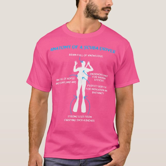 T-shirt Anatomy Of A Scuba Diver Scuba Diving (Devant)