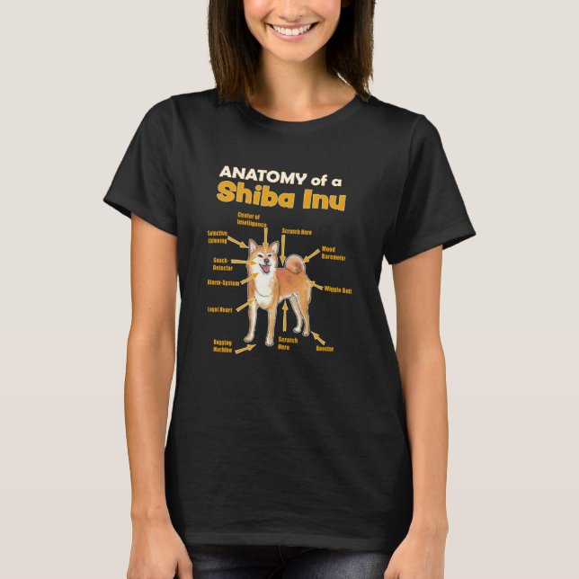 T-shirt anatomy of a Shiba Inu for her and him (Devant)