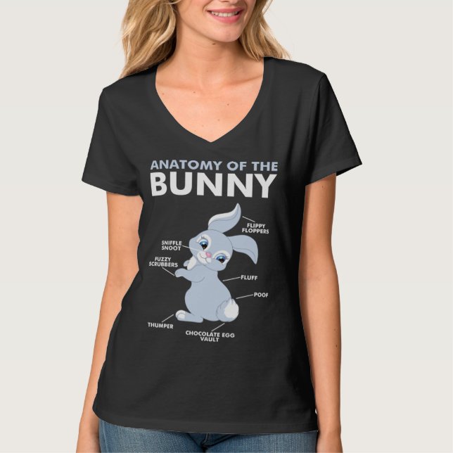T-shirt Anatomy of Bunny  Rabbit (Devant)