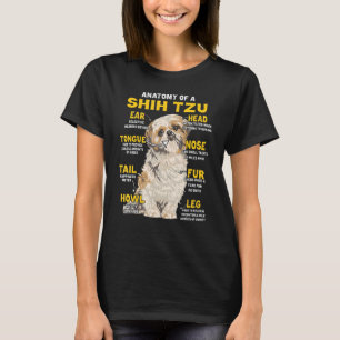T-shirt Anatomy Of Shih Tzu Funny Dog Lover