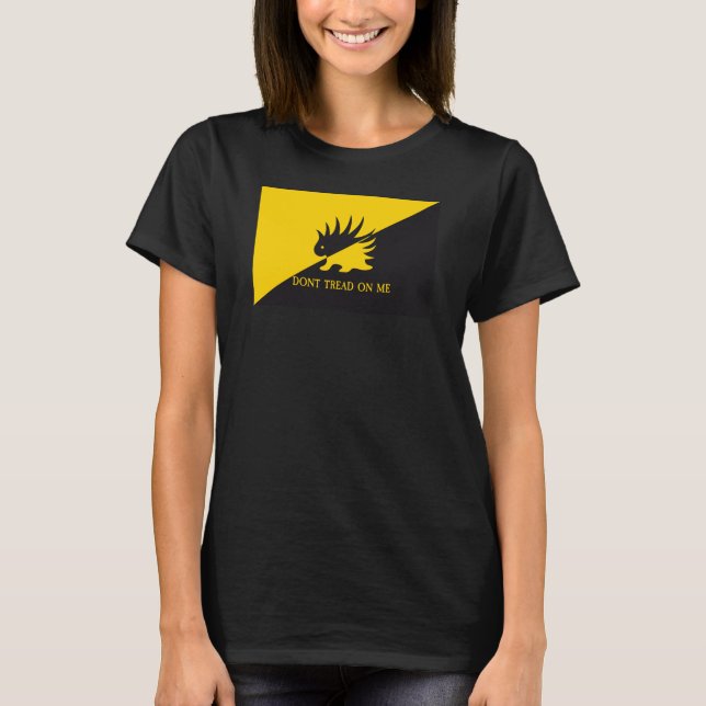 T-shirt Ancap flag Porcupine logo Gadsden drapeau parodie  (Devant)