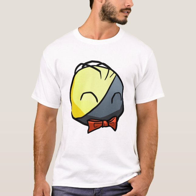T-shirt Ancap noir et jaune d'Anarchyball asiatique - (Devant)