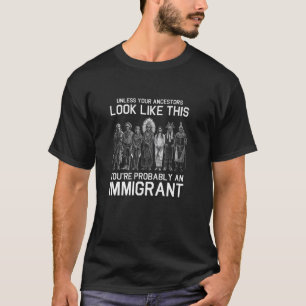 T-shirt Ancêtres Immigrants Drapeau USA Patriotique pour l