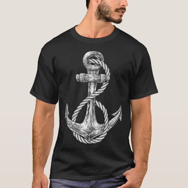 T-shirt Anchor Rope Nautical Sailing Sail Sea (Devant)