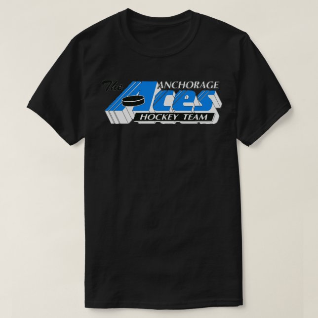 T-shirt Anchorage Aces Hockey Classique T Chemise (Design devant)