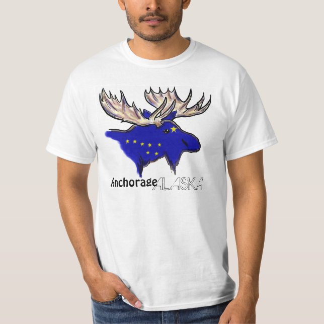 T-shirt Anchorage Alaska drapeau local valeur tee (Devant)