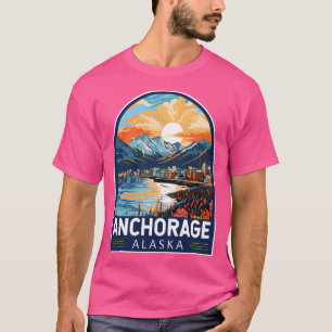 T-shirt Anchorage Alaska Travel Art Emblem