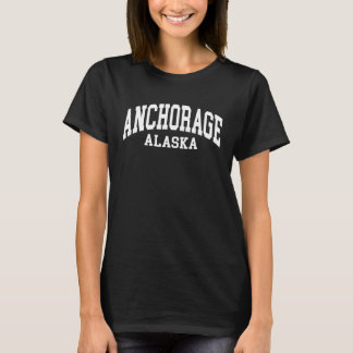 T-shirt Anchorage College Font Proud American USA Patriot 