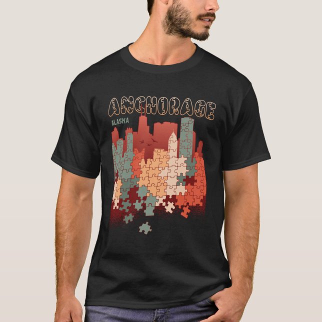 T-shirt Anchorage In Alaska Travel Souvenir (Devant)