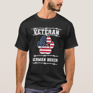 T-shirt Ancien Allemand Boxer Retraité Chien Animaux de re