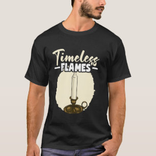 T-shirt Ancien Bougeoir à Flammes Intemporelles Bougie Brû
